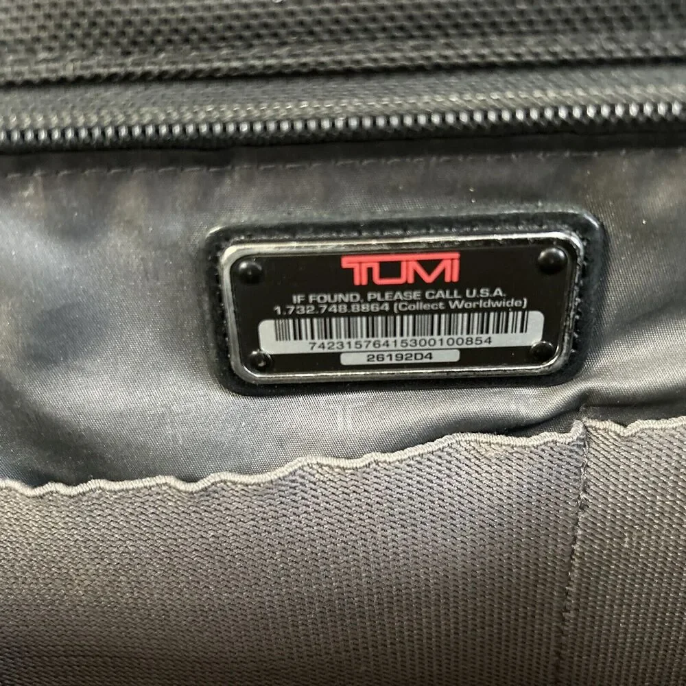 Tumi FXT Ballistic Nylon Slim Expandable Computer Flap Briefcase Black #26192D4